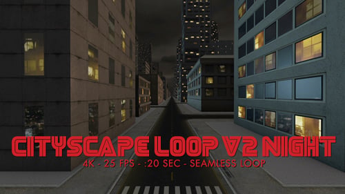 Cityscape Loop 2 Noche 4k