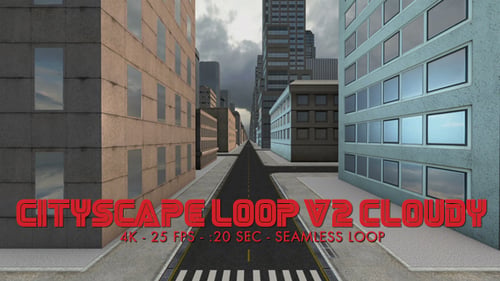 Cityscape Loop 2 Nuageux 4k