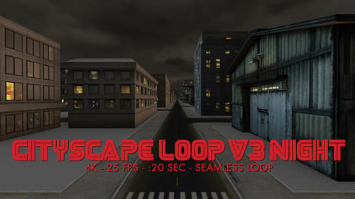 Cityscape Loop 3 Nacht 4k