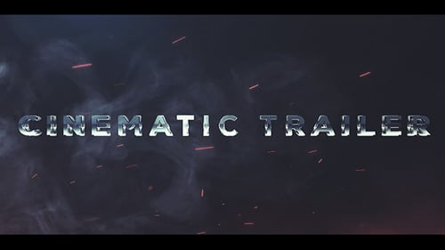 Dark Cinematic Metallic Text Reveal Trailer Intro