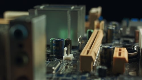 Close Up of a Computer Motherboard