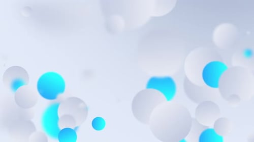 Dynamic Abstract Background with Floating Blue and White Spheres
