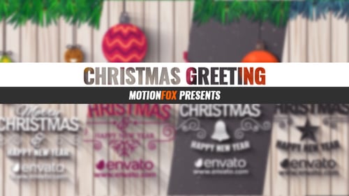 Animated Christmas and New Year Greetings with Festive Ornaments