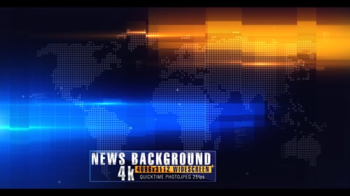 Futuristic Digital World Map News Background