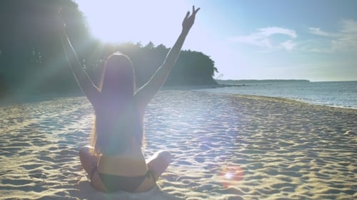 Meditation On The Sea Beach