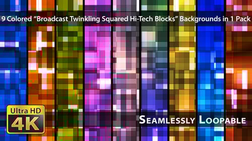 Broadcast Twinkling Squared Hi-Tech Blocks - Pack 01