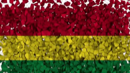 Bolivia Flag Breaking Rocks Transition