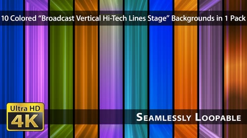 Broadcast Vertical Hi-Tech Lines Stage - Pack 01