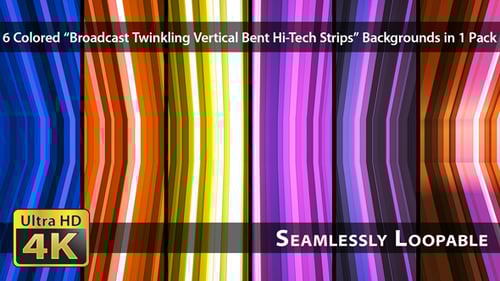 Bandes Hi-Tech coudées verticales Broadcast Twinkling - Pack 01