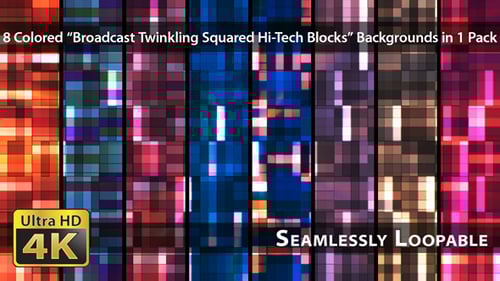 Broadcast Twinkling Squared Hi-Tech Blocks - Pack 02