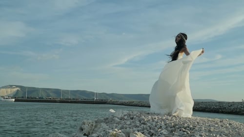 The Bride In Beautiful Dress