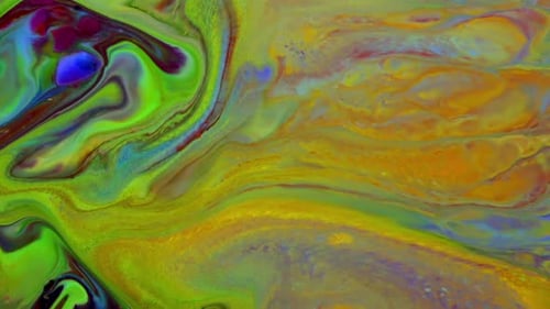 Colorful Abstract Paint Swirls and Blends