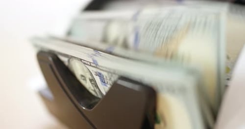 Money Counter Machine Counting Dollar Bills