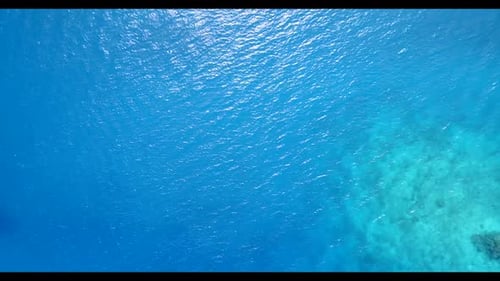 Aerial above tourism of tropical sea view beach voyage by blue ocean with bright sand background of