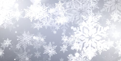 Falling Snowflakes Winter Holiday Background Loop