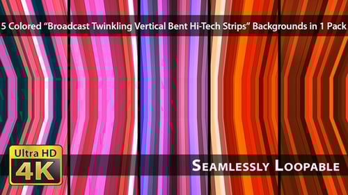 Bandes Hi-Tech coudées verticales Broadcast Twinkling - Pack 02