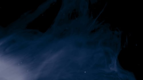 Abstract Blue Smoke Clouds Motion Background