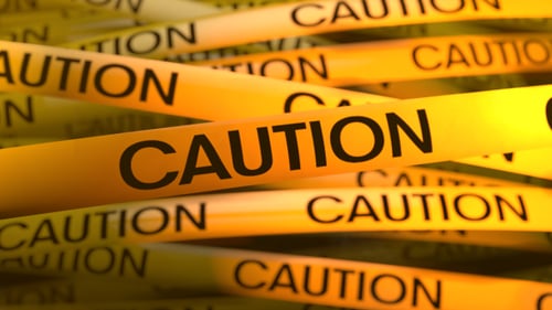 Animated 3D Yellow Caution Tapes Background Loop