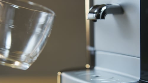 Preparing Coffee with Modern Coffee Maker