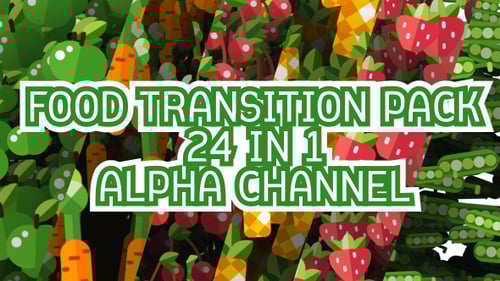 Animated Flat Design Food Wipe Transitions