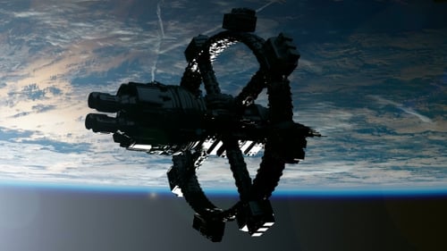 Station spatiale tournant autour de la Terre