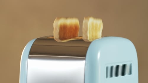 Toast Pop Up From Toaster in Close Up
