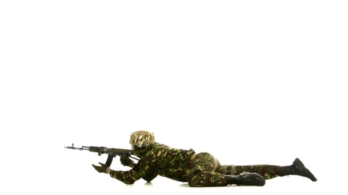 Armed Man Lay On The Floor
