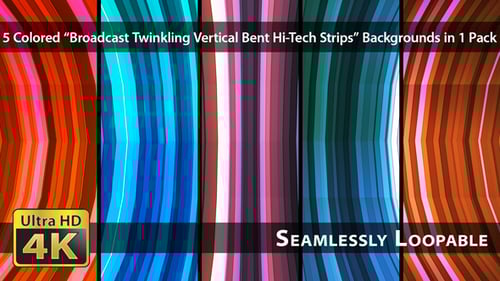 Broadcast Twinkling Vertikal gebogene Hi-Tech-Streifen — Packung 03