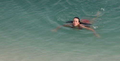 Swimming to Beach