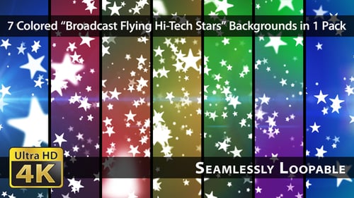 Shining Stars and Light Flares Animated Background Loop