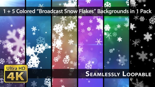Abstract Snowflakes Animated Background for Winter Holiday Projects