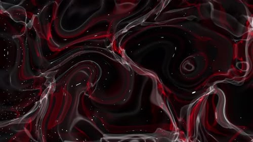 Abstract Flowing Liquid Lines Loop with Red and White Energy