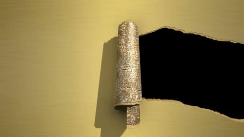 Papel rasgado dorado