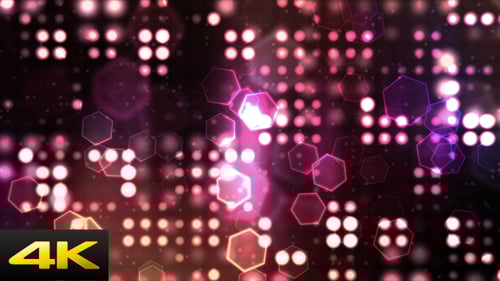Abstract Geometric Glowing Light Grid Loop Background