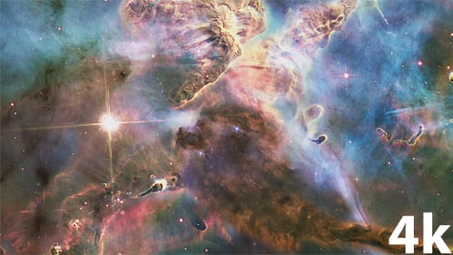 Colorful Space Nebula Starfield Universe Animation