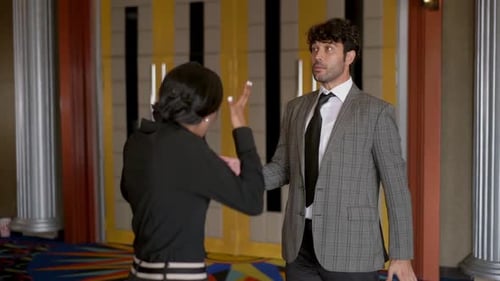 Man Wearing Suit is Dancing Like a Robot