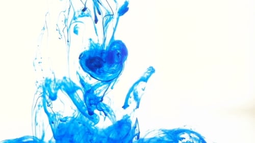 Swirling Blue Liquid Abstract Motion Close Up