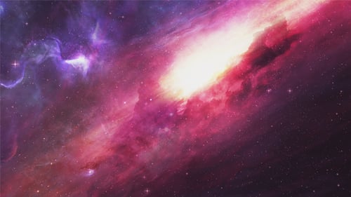 Vibrant Space Galaxy Nebula and Stars Animated Background