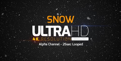 Realistic Falling Snow Overlay Seamless Loop