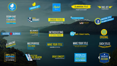 Dynamic Motion Graphics Titles Pack