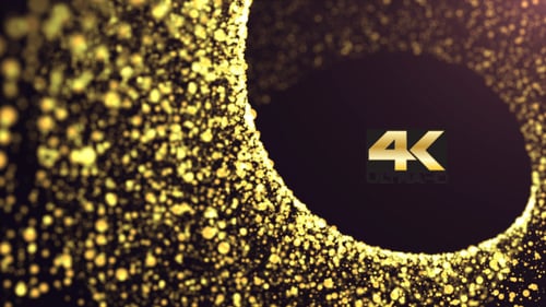 Filmmusik Goldpartikel-Hintergrund