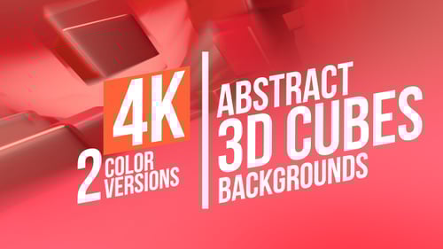 Animated Abstract 3D Cubes Dynamic Background Loop