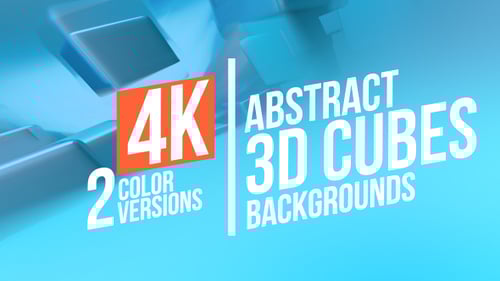 Animated Abstract 3D Cubes Geometric Loop Background