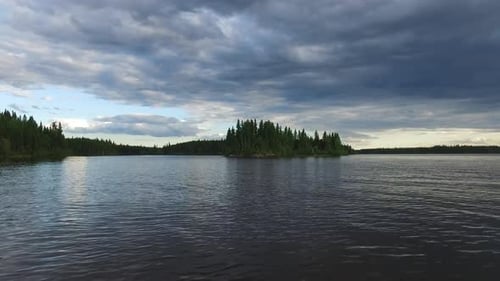 Lake surrounded by forests