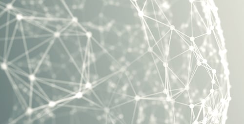 Abstract Connected Network of Dots and Lines Sphere Rotation