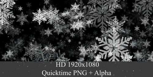 Animated Falling Snowflakes Winter Holiday Background