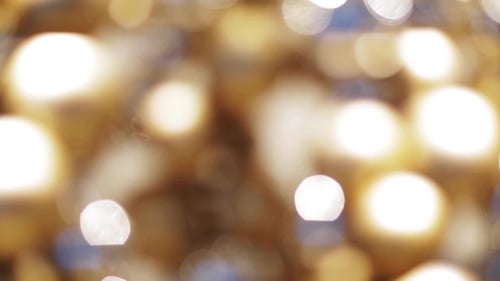Blurred Bokeh of Golden Abstract Lights