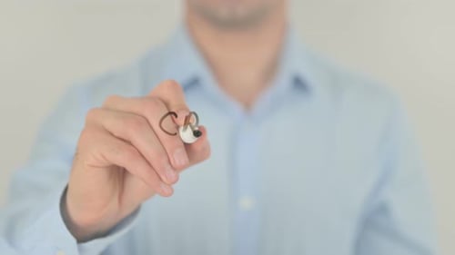 Erstellen Sie eine Vision, schreiben Sie auf einem transparenten Bildschirm