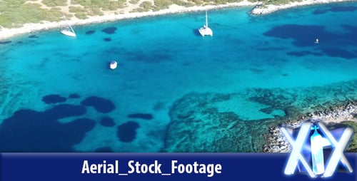 Aerial View of Turquoise Waters and Rocky Islands