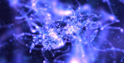 Abstract Glowing Blue Particle Swirl Background